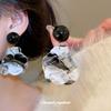Resin Flower Pendant Earrings New Simple Stud Earrings Niche Temperament Earrings Women