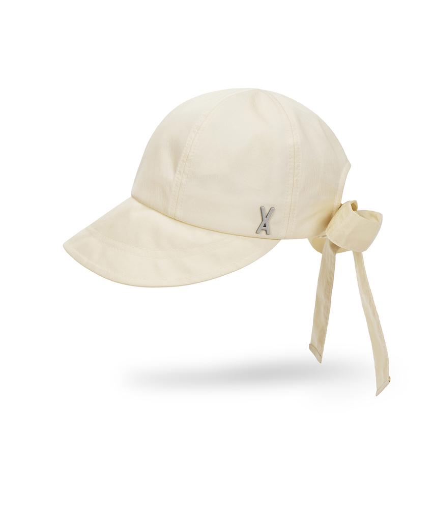 Bajal Va Studded Ribbon Bonnet Hat Beige