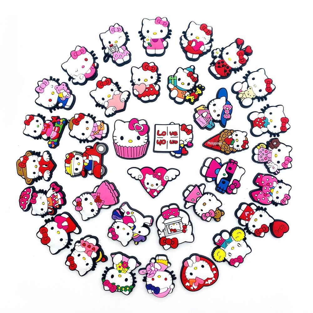 Hello Kitty Cat PVC Rubber Decorative Shoe Buckle - Flower Accessory