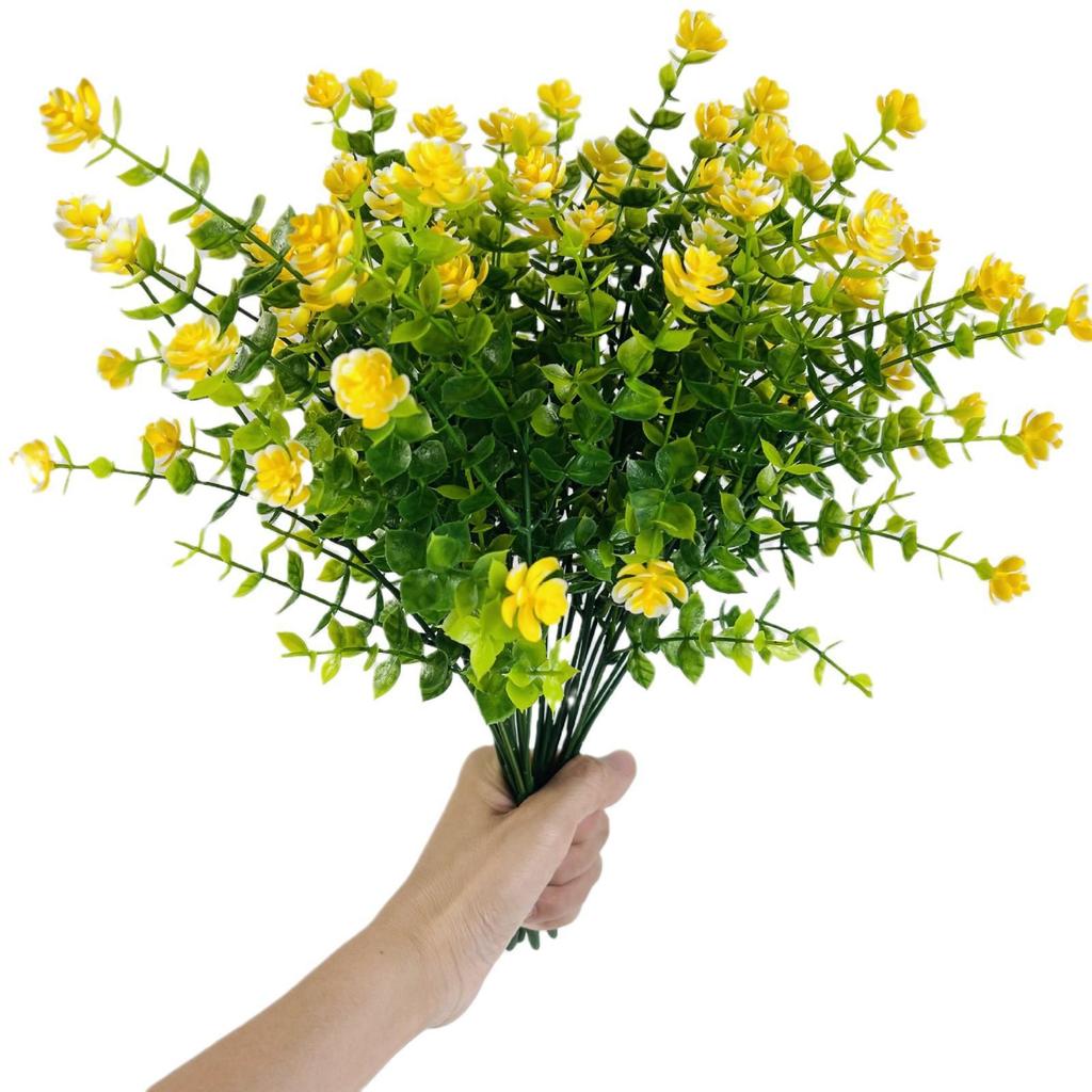 Eucalyptus Camellia Seven-Pronged Rose Bouquet - Artificial Flowers