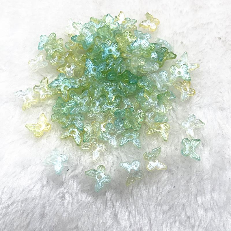 50pcs 10mm Butterfly Shape Acrylic Beads Loose Spacer Beads for Jewelry Makeing DIY Accessories