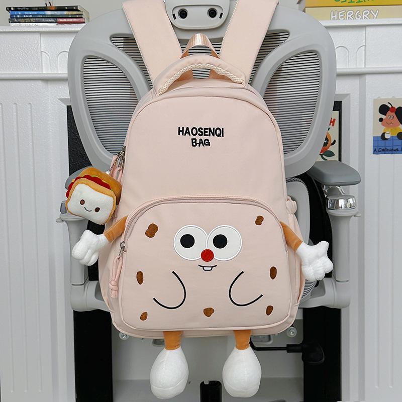 Schoolbag cute cookies backpack women's 1011 new ugly cute student schoolbag kindergarten light travel small backpack