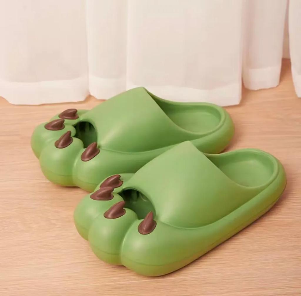 Fashion Fashion Couple Slippers Lightweight EVA Soft Sole Slipper Women Cute Cat Paw Claw Slippers Comfort Home Couple Slides Flip Flops