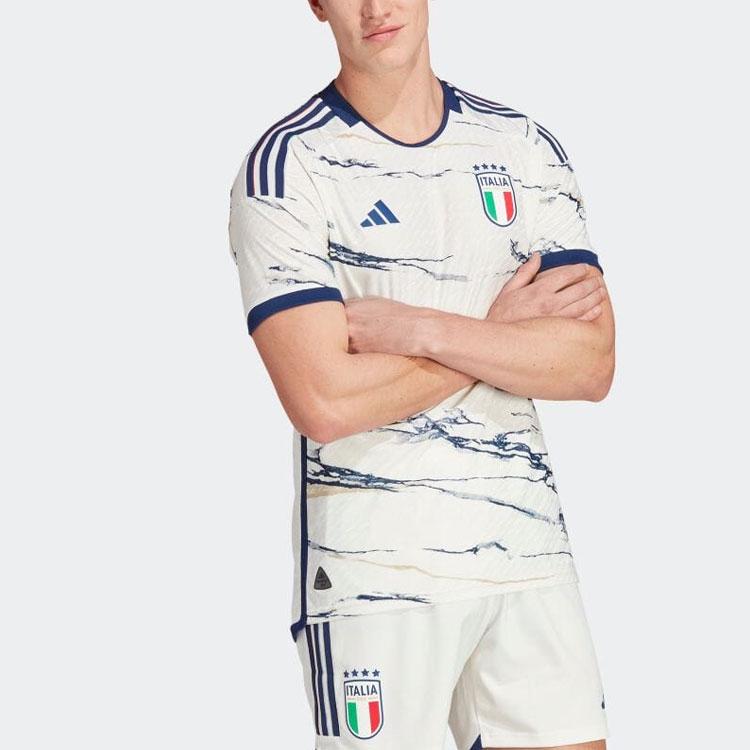 Adidas Logo Print Striped Sports Short Sleeve T-Shirt Men Tops Beige HS9894