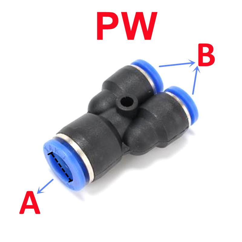 Pneumatic Fittings Pipe Connector Tube 4 5 14mm OD Hose Reducing 8 10 12mm PG PVG PEG PW PZAG Plastic Push In Air Quick Fitting