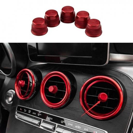 2016-22 For Mercedes-Benz GLC Red Central Console Air Outlet Vent Cover Aluminum