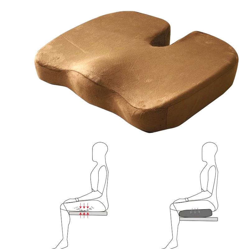 Cestovní sedák Paměťová pěna Polštář ve tvaru U Na židli Podložka Polštář do auta Kancelář Podpora kyčlí Masáž Ortopedický polštář