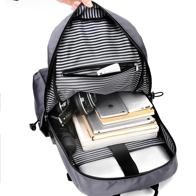 Backpack Men's New Fashion Trend Casual College Student School Bag Men's Large Capacity Travel Computer Backpack
