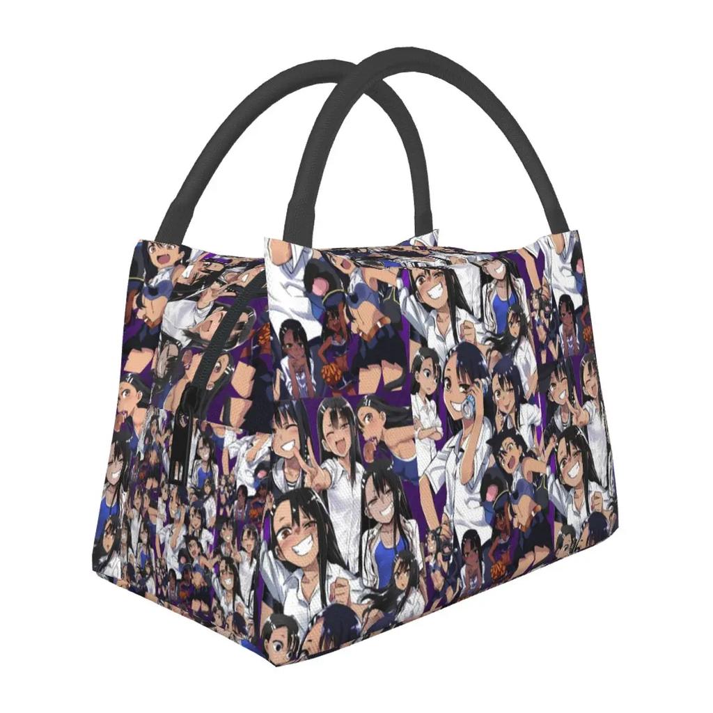 Lunchtasche Don't Toy With Me Miss Nagatoro Isolierte Kühltasche Tragbar Konstant Kouhai Liebe Belästigung Lunchbox Handtaschen