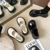 Letnie Buty Damskie Letnie Nowe Vintage Brytyjski Styl Mary Jane Gruba Podeszwa Zwiększające Wzrost Moda Outdoorowe Buty ze Skóry PU