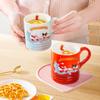 For Sanrio My Melody Ceramic Mugs Cartoon 320ml Coffee Milk Cups Creative Couple Water Cups with Handle Home Breakfast Drinkware