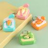 Mini Carrot Cutter Fidget Keychain Stress Relief Cartoon Corn Cutting Machine Key Ring Backpack Hanging Decoration Bag Charm Purse Pendant