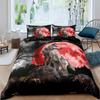 Galaxy Wolf Duvet Cover Set Full Size, Bedding Set for Boys Girls, Wolf Head Printed Duvet Cove Set 1 Quilt Cover 2 Pillowcases