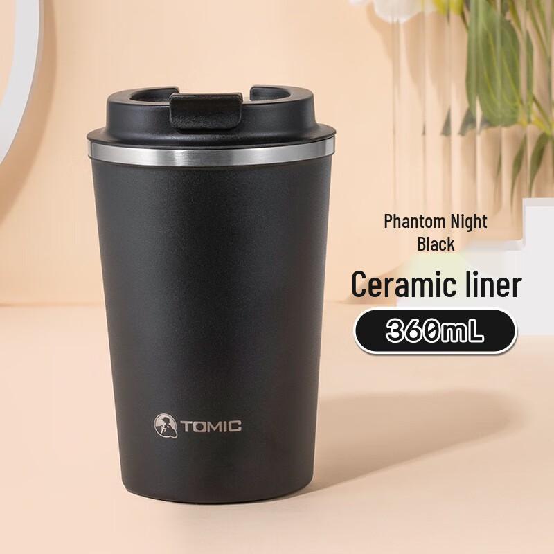 TOMIC Ceramic Lined Portable Insulated Mug