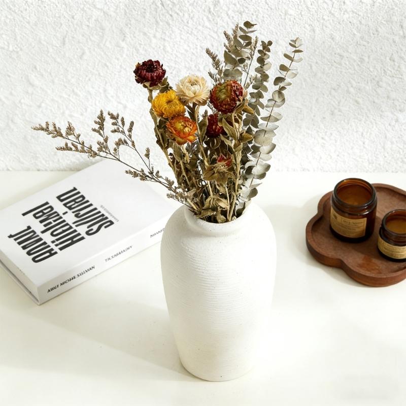 Keramik Blumenvase Bauernhaus Rustikal Vase Dekorative Keramik Terrakotta Vase Heimdeko Tischmittelstücke Hochzeit
