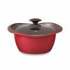 MC-R24D 24cm Deep Cooking Pot, Induction and Gas Compatible, Ceramic Coating, Lighter and Durable Than Earthenware Pots, Far Infrared Effe