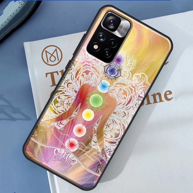 Mandala Chakra Yoga Case For Xiaomi Redmi Note 13 12 11 9 10 14 Pro 9S 10S 11S 12S Redmi 14C 10C 12C 13C Cover