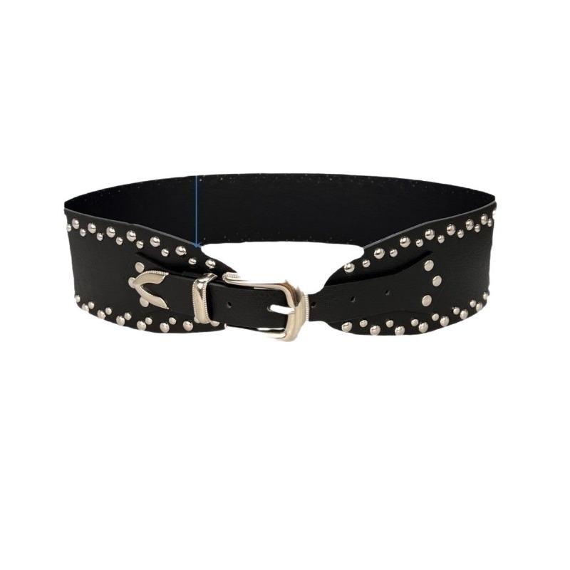 1pcs Wide Rivet Punk Vintage Alloy Belt Fashionable Versatile Unique Girl Belt Clothing and Decoration Supplies Photo Props
