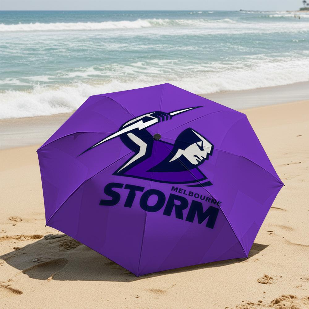 1 Pezzo Ombrello Pieghevole Automatico - Modello Melbourne Storm, Design Portatile e Pieghevole con 8 Stecche, Regali di Natale e Compleanno
