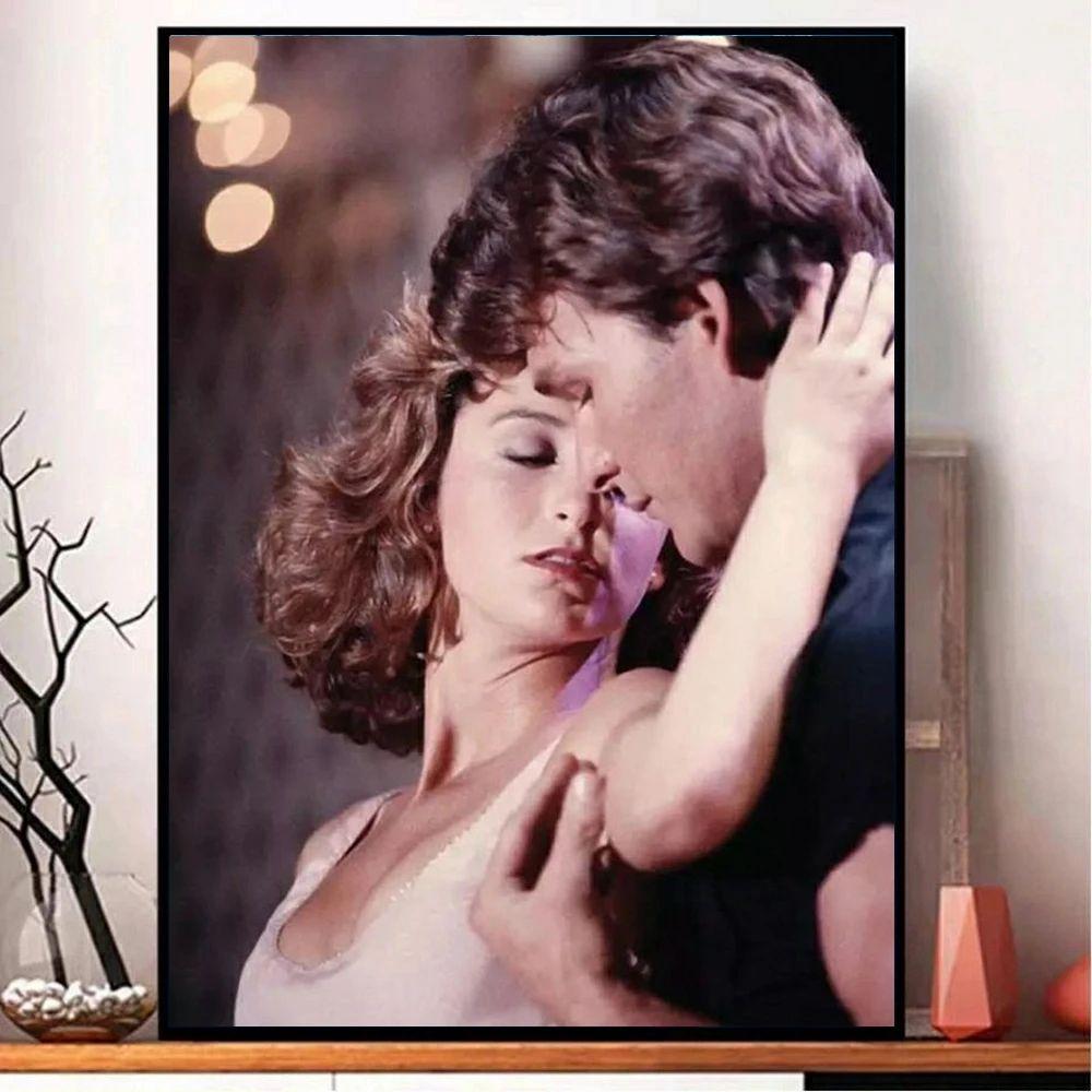 Kit cuadrado de póster de película Dirty Dancing pegatina de pared para decoración del hogar