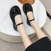 Spring and Autumn Children's Leather Shoes Shallow Mouth Buckle Round Head Middle and Older Children's Student Shoes Show Shoes Patent Leather Girls'