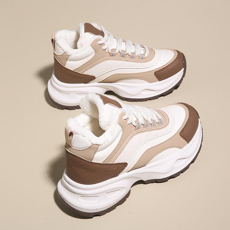 

Женские папины кроссовки зимние бархатные теплые высокие студенческие повседневные спортивные хлопковые кроссовки для женщин 40