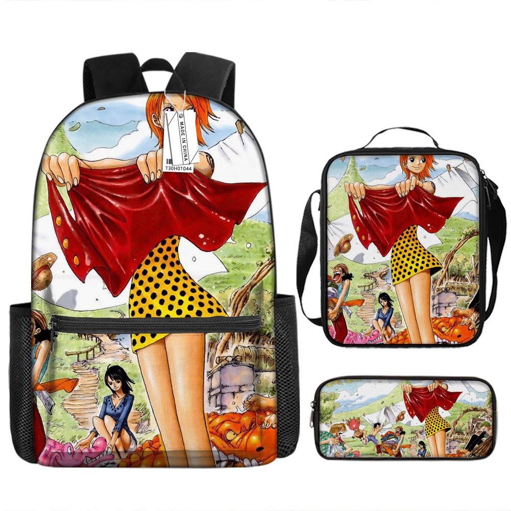 Popular Animation Backpack Student Schoolbag Boys Messenger Bag Girls Pencil Case