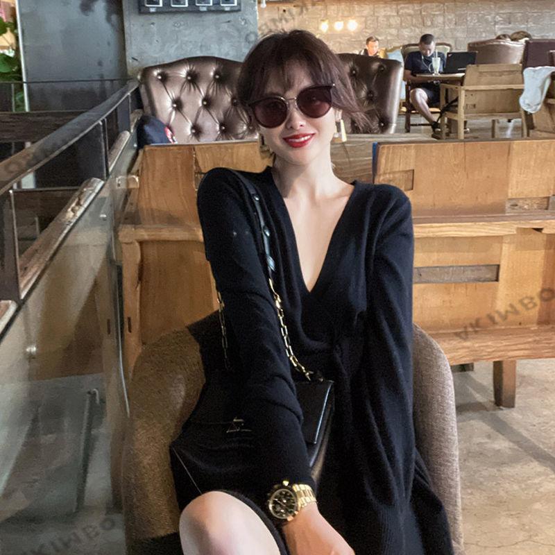 

Высококачественное платье в стиле Хепберн с французским трикотажем снизу XL чёрный