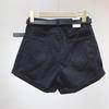 Women's High-Waisted Korean Style Denim Shorts with Rolled Hem