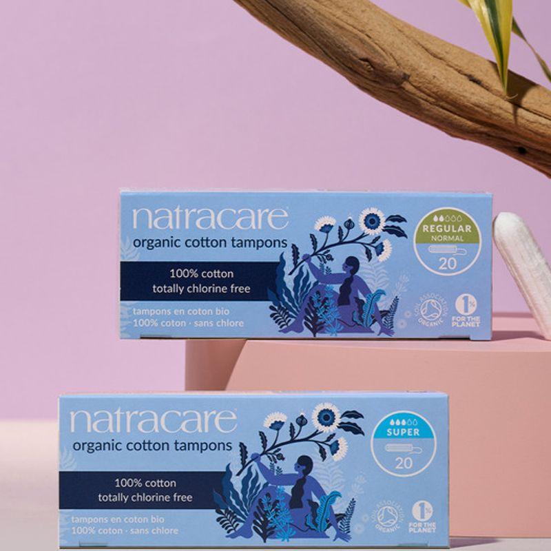 Цифровые тампоны Natracare - 2 шт. Regular + 2 шт. Super, набор Digital Tampons - 2 Regular + 2 Super