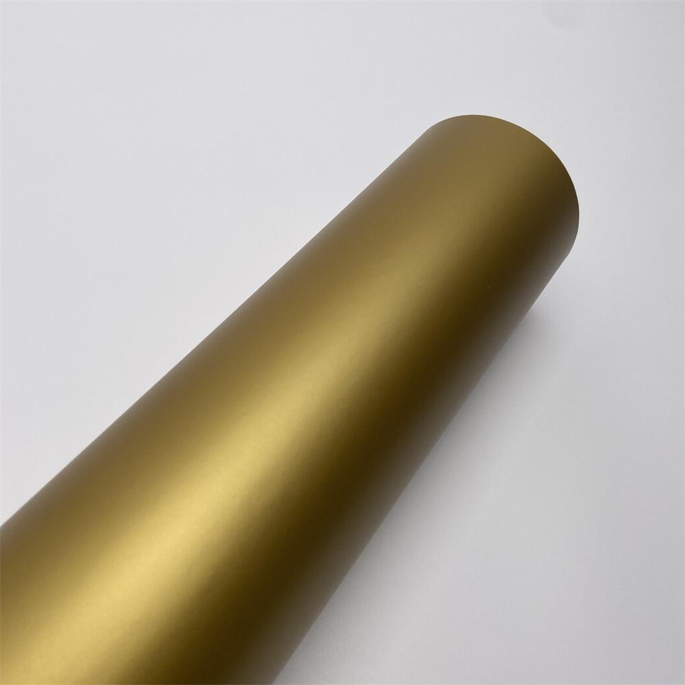 Gold Matte Vinyl Wrap Film for Car Motorcycle Waterproof DIY Sticker for Auto Hood and Exterior