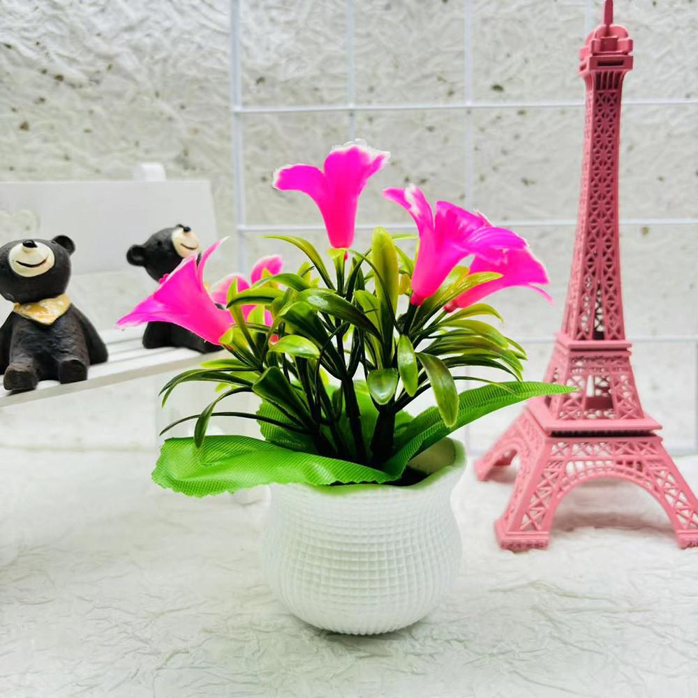 Lily Green Artificial Plant Potted Plant For Office Workspace And Room Living