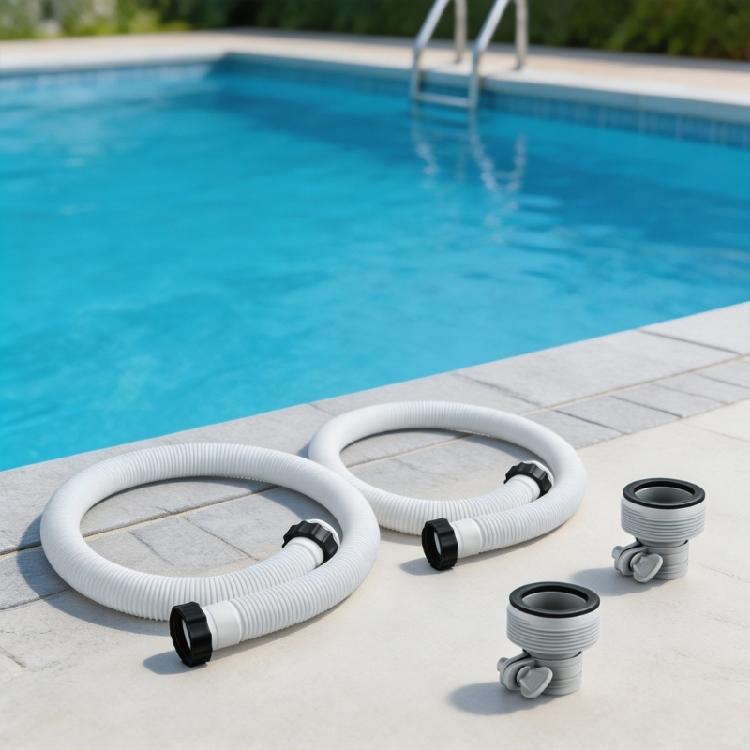 Pool Filter Hose Drain Pipe Flexible Pool Pump Pipe Fittings Quickly Connect Hose for Backwashing Vacuuming Filtration