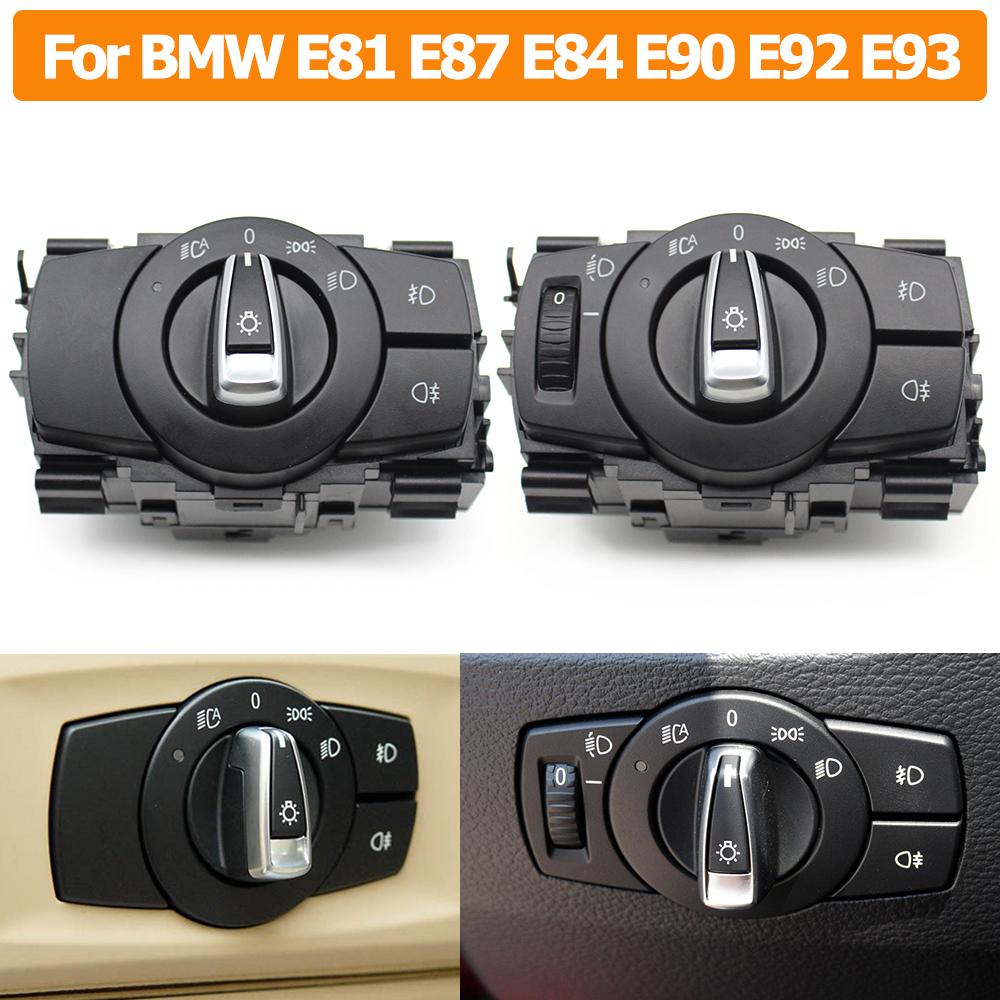 Car Front Head Lamp Headlight Switch Button Assembly For BMW 1 3 X1 Series E87 E82 E90 E91 E92 E93 E84 61319169404 61319169406