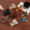 Claw Clip, Acetate Board Inlaid with Diamonds, Fashionable Cartoon Cat Claw Clip, Half Up Clip for The Back of The Head, Shark Clip for Styling.
