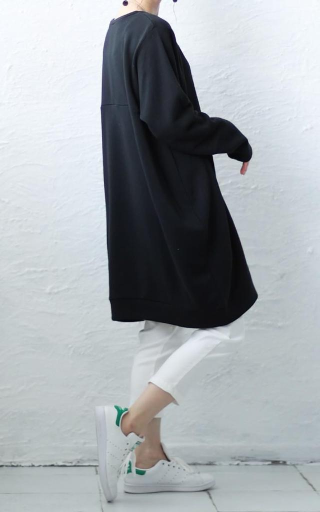Gold Japan Plus Size Cocoon Long Perfect for and Size 4L Women's Tunic, Sleeve, Fleece-Lined, Fall, Spring, Autumn, Winter, Cros-140107, Black,