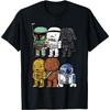 Star Wars Boba Trooper Vader Chewie Chibi Graphic T-Shirt T-Shirt