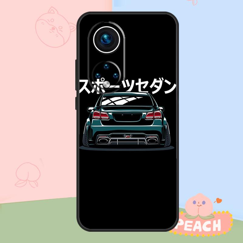 JDM Drift Car Case For Honor Magic 5 6 7 8 Lite Honor 400 Pro 200 50 70 90 X8c X9a X9b X9c X9d Win RT Cover