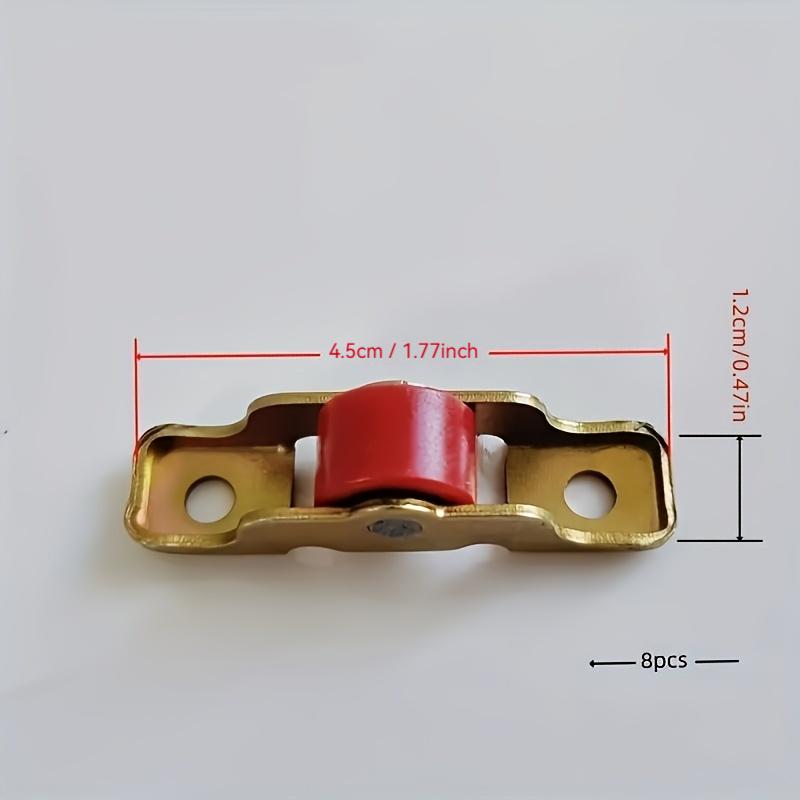 8Pcs Sliding Door Window Pulley Mute Roller Plastic Single Wheel Hardware With Base 12mm