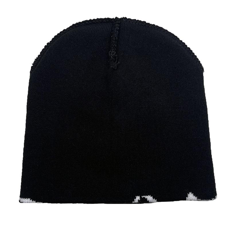 Beanie Fine 2026 Hot Colorful Spider Web Jacquard Acrylic Silk Stretch Textured Charms Golf Beanie Cap