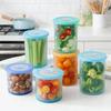 Microwave-heated Transparent Sealed Box Round Food Storage Container Kitchen Storage Boxes  Office