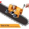 Hand Crank Chain Sharpener Set Multi-Function Chain Clamp Sharpener Handheld Grinding Tool