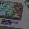 Womier 138-Key Low-Profile PBT Keycaps Full Set for 60%, 65%, 75%, and 100% Cherry Gateron MX Switch Keyboards (Gray and Purple)