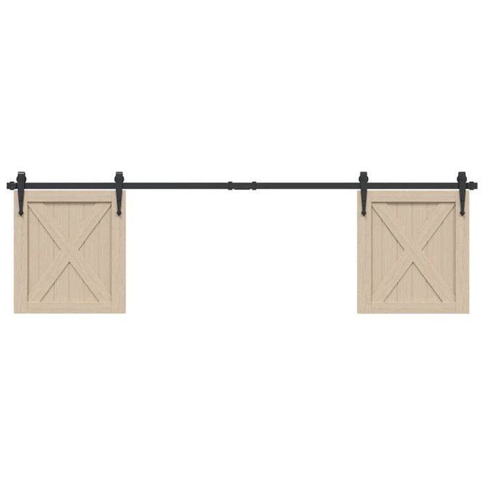 Sliding Wardrobe Door Kit 183 Cm Carbon Steel