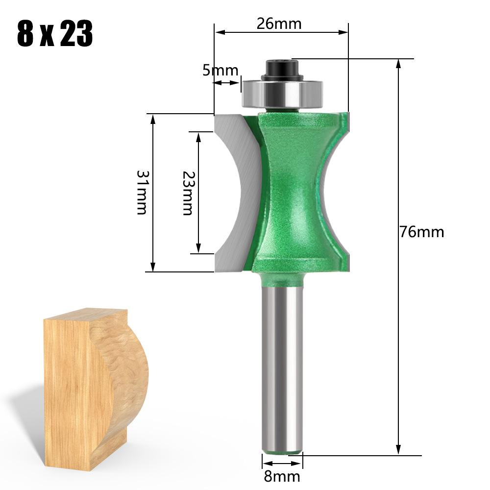 4-Piece Set of 8-handle Arc Cutter Woodworking Milling Cutter Flat Bottom Arc Cutter Arc Cutter Arc Cutter Woodworking Milling Cutter Slotting Cutter