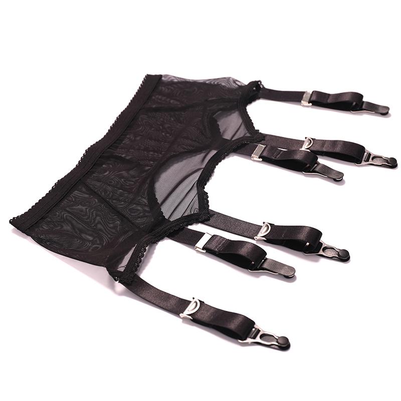 High Quality Back Hasp Shaper Garter Belt With Metal Buckles Women Sexy Oil Shiny PU Leather Underwear Adjustable Suspender Belt