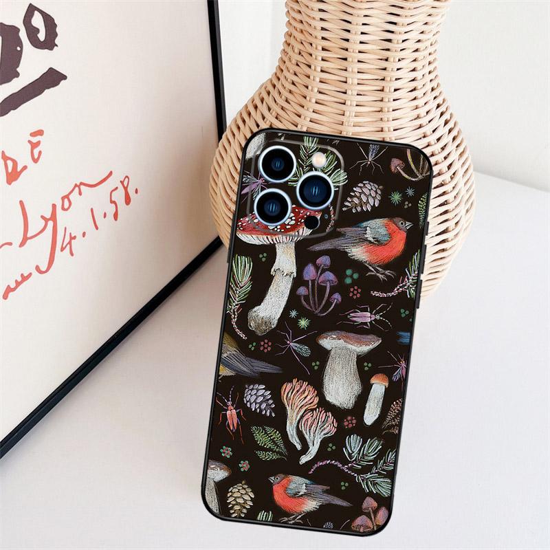 Trippy Mushroom Phone Case For iPhone 17 Pro Max 16 15 11 13 12 14 Pro Max Mini 15 16 Plus 16e 17 Air Cover