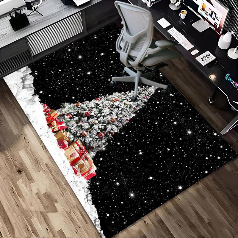 

Christmas tree Crystal Velvet chair mat Area Rug - Non-Slip, Floor Mat, Office Desk Chair Rugs, Bedroom Decor.Christmas Gift-1106139 60cm by 90cm