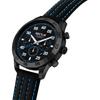 Sector 270 Multifunktions-Lederarmband Schwarzes Zifferblatt Quarz R3251578013 Herrenuhr