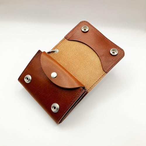 Tochigi Leder Trucker Geldbörse Doppelte Klappe Kurze Größe Schwarz